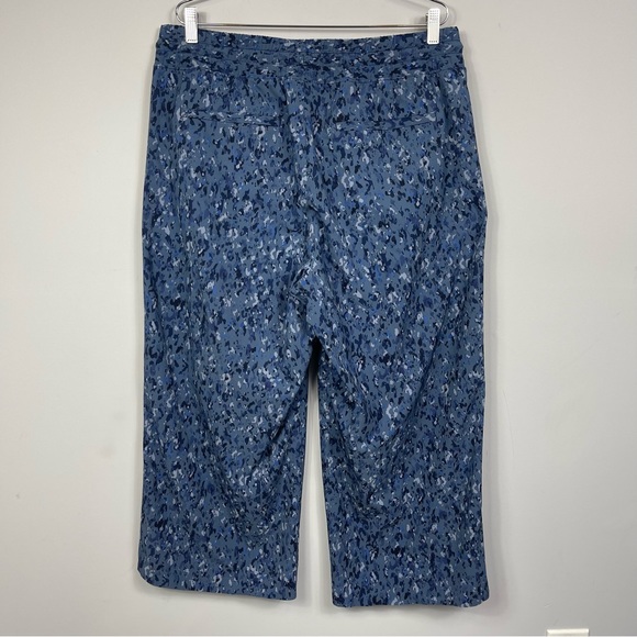 Athleta Avenue Printed Wide Leg Crop Pant in Allure Navy Plus Size 16 980443 NEW - Picture 4 of 13